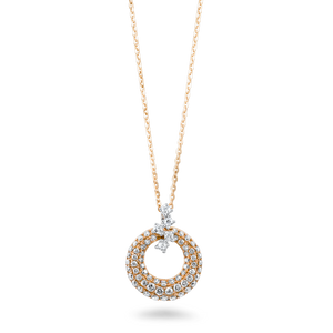 Diamond necklace in 18k rose gold | Diamondland